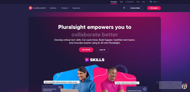 Pluralsight Website Page