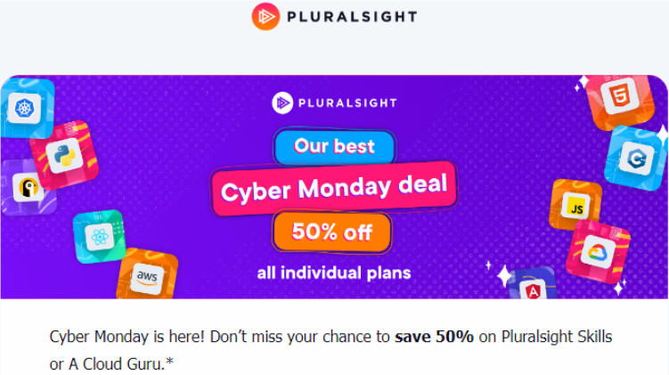 Pluralsight Cyber Monday Deals