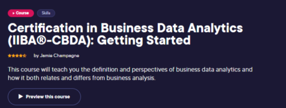 Certification in Business Data Analytics